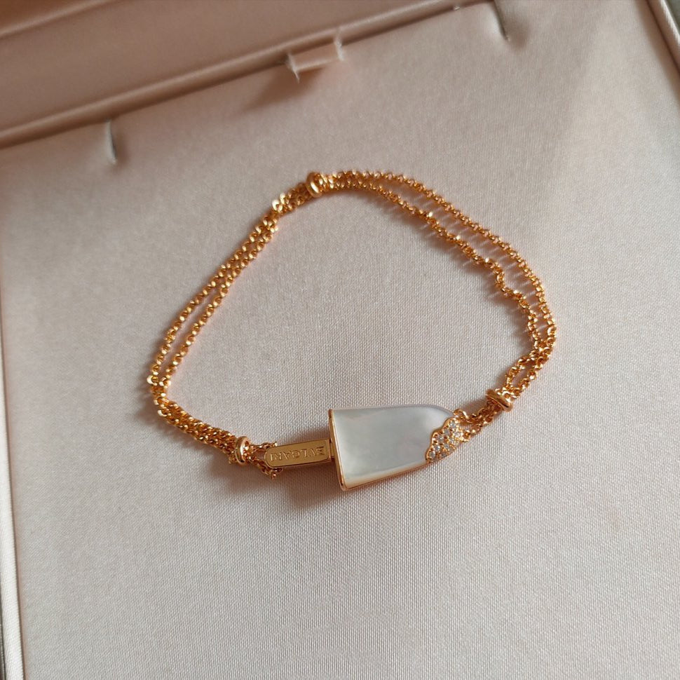 BVL ICE CREAM BAR PINK GOLD BRACELET