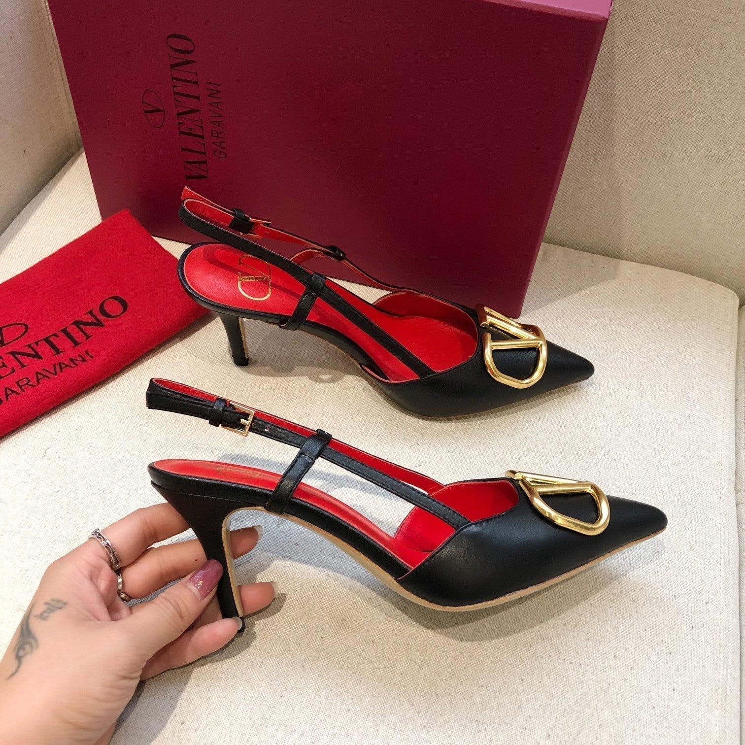 Valentino Slingback Pump 70mm Sheepskin