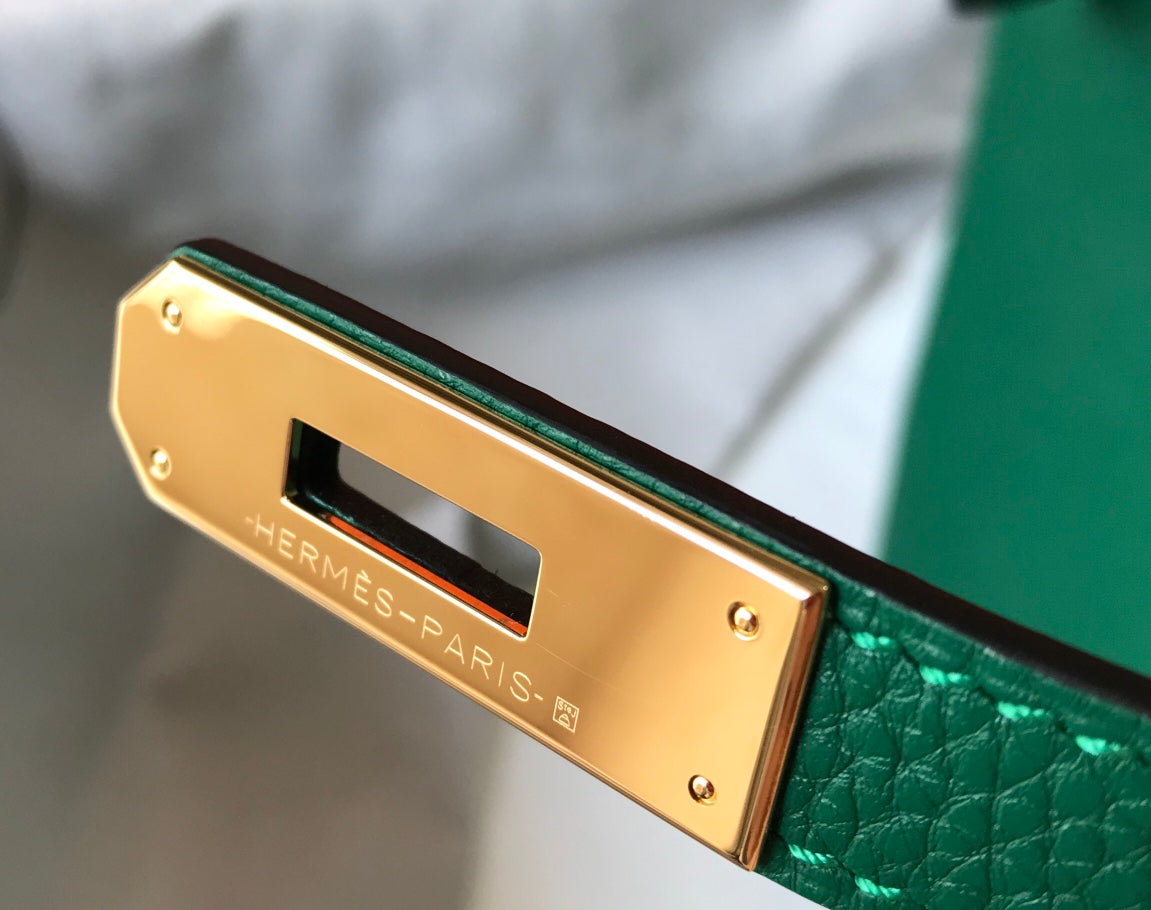 HM BIRKIN GREEN TOGO LEATHER GOLD HARDWARE