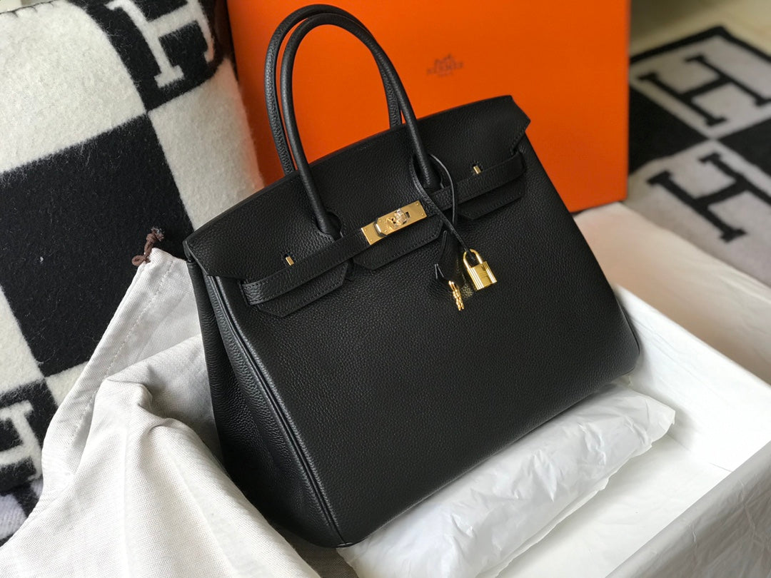 HM BIRKIN 35CM BLACK TOGO LEATHER GOLD HARDWARE