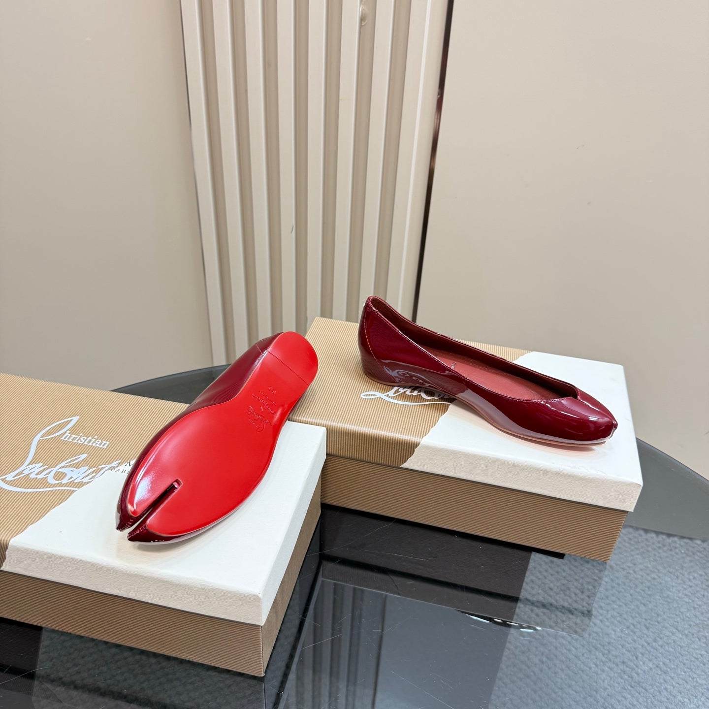 CL x Margiela Tabi Flat Shoes Patent Leather 239098
